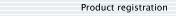 Product registration